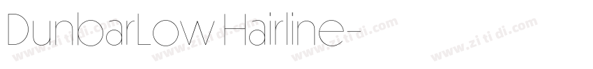 DunbarLow Hairline字体转换